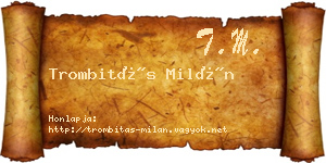 Trombitás Milán névjegykártya
