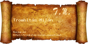 Trombitás Milán névjegykártya